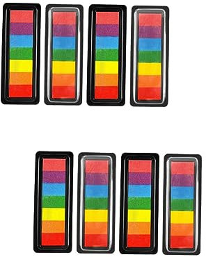 Lurrose 8stücke Teiliges Farben Stempelkissen Für Fingerfarben Langanhaltende Umweltfreundliche Farben Für Kreative -aktivitäten Und Fingermalerei Für Feiertagsfeiern