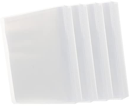 SHOWERORO Set 4 Cartelle Portadocumenti in Pp Trasparente A6, Custodia Portadocumenti Multipurpose e Portatile per Piccoli Documenti e Ufficio
