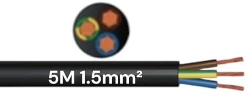 3 Core Black Flex Cable, 5 Metres, 3183Y (1.5mm²)