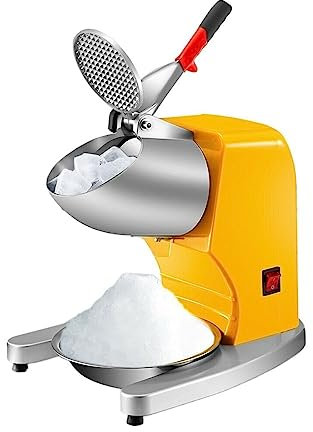 Machine à glace pilée Broyeur à glace électrique à double lame 95Kg/H Machine de granulation à cône de neige commerciale avec plateau gratuit fabricant de Smoothie de boisson glacée à la maison Broyeu