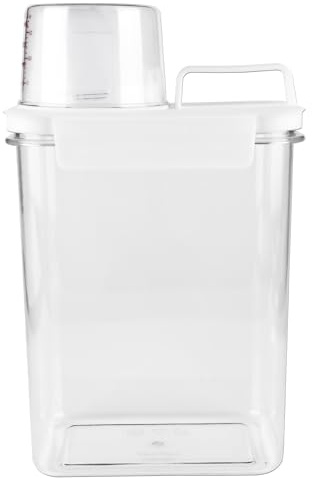 1800 ml Waschmittelbehälter, Waschmittel- und Waschpulveraufbewahrungsbox, Waschmittel-Dosierhilfe mit Waschpulverschaufel, Waschmittelspender mit Messbecher und Dichtung
