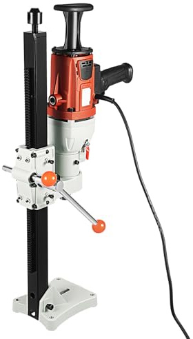 Taladro central de 2200 W para taladro de núcleo húmedo y seco, funcionamiento vertical manual 2 en 1, para hormigón armado, ladrillo, mármol, 1200 rpm