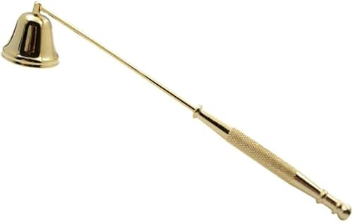 HDouii Kerzenlöscher aus Metall, goldfarben, Dochtlöscher mit langem Griff, Kerzenhüllen, Zubehör