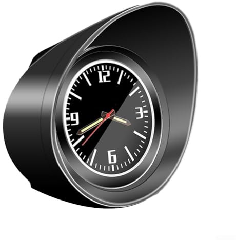 Horloge de voiture compatible avec les aérations avec construction solide pour résister aux secousses et aux vibrations pendant les trajets quotidiens (noir)