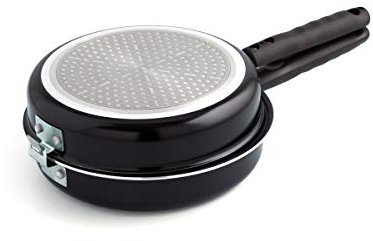 Quid Gastro Fun Padella doppia per omelette Estampado, Alluminio, Nero, 28 cm