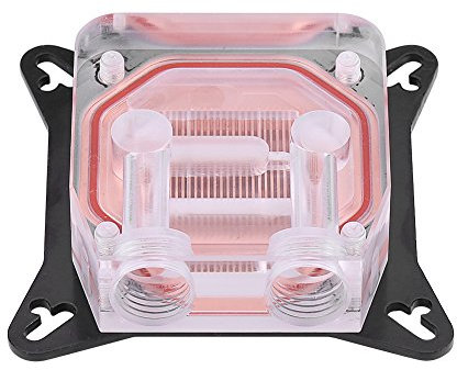 Richer-R GPU Water Block Copper,Computer GPU Water Cooler Cooling Block Copper Base POM Cover with Waterway