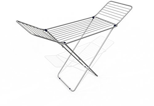 Vileda 163245 Tendedero con X-Legs con Varillas Gruesas Antipliegues, Acero y Aluminio, Plateado