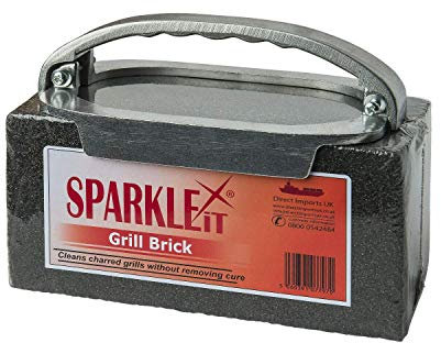 We Can Source It Ltd – Large Pumice Stones with 1 x Aluminium Handle – Grill Brick Set for BBQ Griddle Cleaning – Removes Grease & Residue – Ideal for Restaurants & Outdoor Cooking – Pack of 4