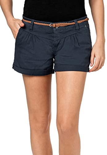 Sublevel Damen Kurze Hose Stretch-Shorts mit Flecht-Gürtel