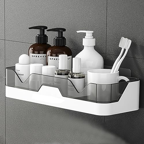 PIGPIGFLY Shower Shelf no Drilling, Plastic Bathroom Shelf, Shower Organiser, Organizer Basket for Shower, Bathroom Shelves, Bathroom Accessory