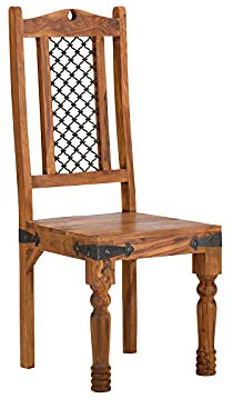 Woodkings® 2X Holzstuhl Merlin I Esszimmerstuhl Holz braun Palisander massiv mit Rückenlehne Designstuhl Küchenstuhl 2er-Set