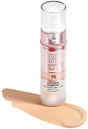 Makeup Revolution, IRL Filter Longwear Foundation, Medium to Full Coverage, F5, 23ml