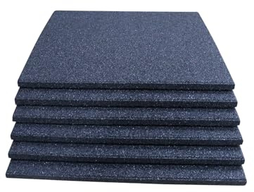 LANDGRID 6X Fallschutzmatten 50x50x4cm Schwarz Spielplatz Pool Schaukel Spielturm Platten