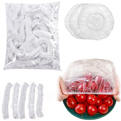 Sacchetto per la Conservazione del fresco dei Cibi, XiXiRan 200 pz Copri Ciotole Elastiche, Pellicola con Elastico per Alimenti, Sacchetti Plastica Elastici, Cuffia da Doccia, Copriscarpe