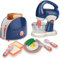 COO11 Kitchen Playset for Kids, Pretend Play Blender, Toaster, Bread, and Breakfast Food Accessories with Light and Sound, Realistic Role Play Cooking Set for Toddlers Ages 3+ Years