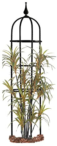 RADAAB 90 cm,120 cm Hauteur Obélisque de Jardin Haut ，pour Fleurs Grimpantes Treillage de Jardin en Fer Forgé Stable Cage à tomates,Convient pour Le Jardin,Le Balcon (Size : 8/20cm Diax29.5/75cm H)