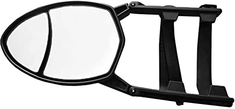 Riloer Specchio da traino per auto con supporto di montaggio regolabile, rimorchio per roulotte a doppia vista, estensione per specchietto retrovisore esterno, confezione da 1/2