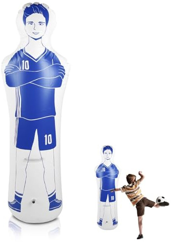 Manichino da allenamento, 40x160cm/15,75x62,99 pollici Manichino da allenamento gonfiabile per calcio portatile Sacco da boxe in PVC da 0,35mm per allenamento di calcio