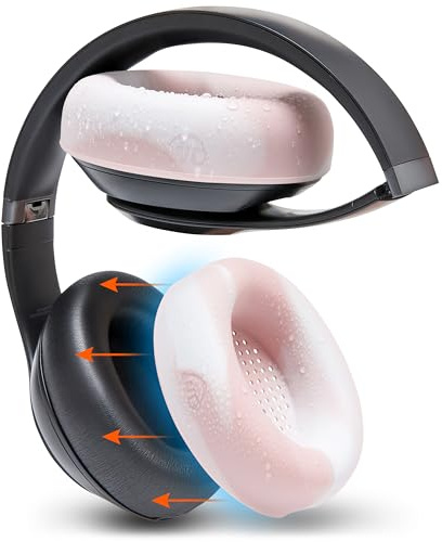 WC SweatZ Studio Pro - Housses Silicone pour Coussinets Beats Studio Pro | Par Wicked Cushions | Anti-sueur & facilement lavable | Pink Marble