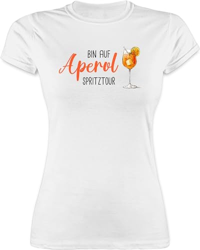 Shirtracer - Shirt Damen - Karneval & Fasching - Bin auf Aperol Spritztour I JGA I Mädelsabend I Spritz Tour