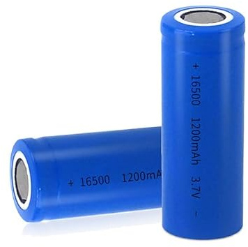 16500 Pilas Recargables, 3.7V 1200mAh 16500 Baterías 16500 de Litio Batería Flat Top Li-Ion Bateria para Linternas LED, Linterna Frontal, Dispositivos Electrónicos