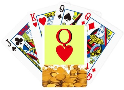 no/no Love Queen Heart Q Gold Spielkarte, klassisches Spiel