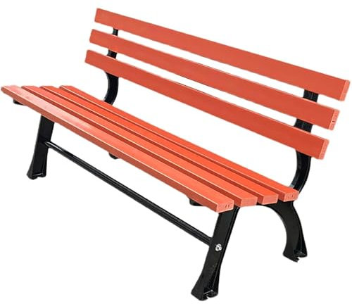 DAVBIR Gartenbank Metall, mit Rücken- & Armlehnen, gartenbänke wetterfest, 2-Sitzer Gartenbank, Gartenmöbel für Sitzbank klassisch für Garten, Balkon, Terrasse (Size : 145 * 38 * 73cm/55 * 15 * 29in)