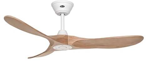 CasaFan Ventilateur de plafond 312227 Eco authentique 122 cm moteur couleur blanc et pales couleur chêne