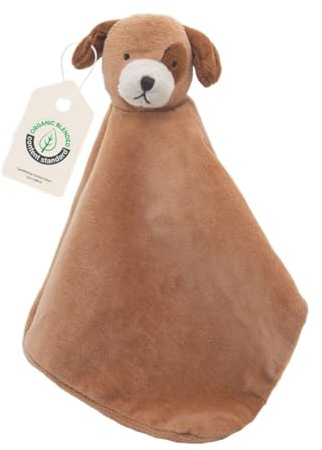 Cute Since 1999 Baby Schnuffeltuch & Kuscheltier ab 0 Monate - Hund Schmusetuch für Junge & Mädchen - Sachen & Geschenk für Neugeborene - Bio Tier Kuscheltuch & Schnüffeltücher - 35 x 35 cm