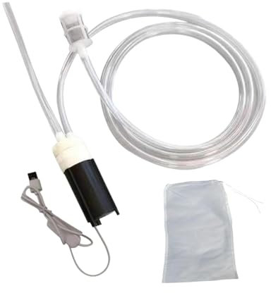 LOVIVER Portable Wine Suction Device USB Electric Wine Pump Home Brewings Portable Beer Siphon Filter Compact Brew Siphon Pump, 2M Silicone Tube