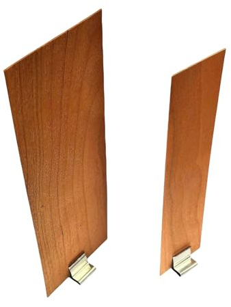 KFMON 30/50 x 150 mm, 100 Stück, große Holzdochte, breit, mit Dochthaltern aus Metall, knisternde Holzdochte für die Kerzenherstellung, rauchfreie Sojakerzendochte