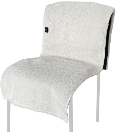 Almohadilla Calefactable para Silla Sherpa, Tapete para Silla con Temperatura Ajustable, Almohadilla Calefactora para Inteligente Asiento para la Oficina de Comedor, 135 * 48cm