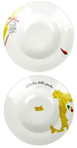 2 Stück Retsch Arzberg XL Pastateller Porzellan Ø 27cm Italienisches Design Spaghettiteller Suppenteller Salatteller