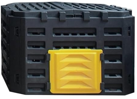 Cubo de compostaje, compostador grande para exteriores, 180 L, 340 L, 500 L, material de polipropileno ligero para un compostaje rápido, crea suelo fértil