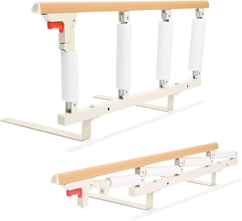AUORUSI Barandillas para Camas de Adultos,Plegable Protección contra Caídas Asidero Cama,Baranda Cama Niños,Protección Lateral