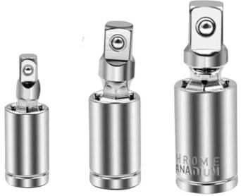 SFCNCVBTBX 3/6Pcs Universal Joint Socket Set 360° Swivel Ratchet Angle Extension Bar 1/2'' 3/8'' 1/4'' Adapter Wrench Sleeve Tool Socket socket(3pcs-1)