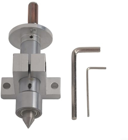Jotekonoby Double Bearing Live Center Adjustable Revolving Centre for Mini Lathe Machine, Precision Turning Support with Rotating Tailstock Center, Metalworking