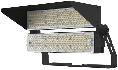 LADECNERHT Projecteur LED pour Stades 250-1250 W, 150 LM/W, 6500 K, Indice De Protection IP66, AC 100-277 V. éclairage Extérieur pour Stades, Aires De Jeux, Quais, Places Publiques Black-500W