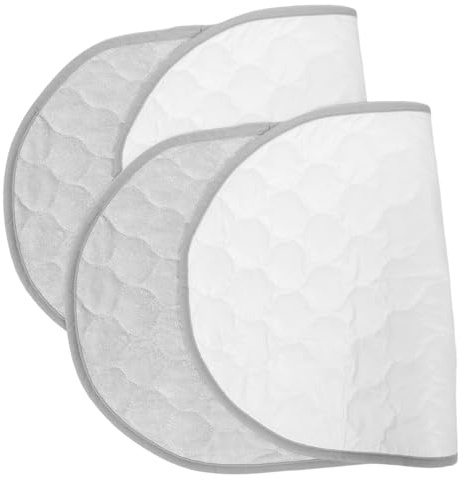 minkissy Pañales para Bebés Reutilizables 2 Unidades, Cambiador Ovalado Gris, Absorbente y Lavable, Colchón Portátil para Cambio de Pañales, Adecuado para Cuidado Nocturno