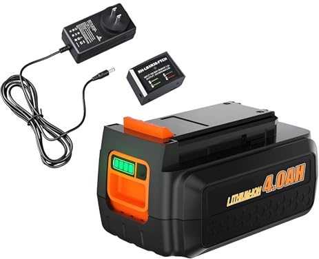 BOGJFC Battery 40V 4000mAh Li-Ion Compatible With Black & Decker LBXR36 Replacement For Cordless Lawn Mower, Trimmer And Garden Tools(1PC Battery 1PC Charger)