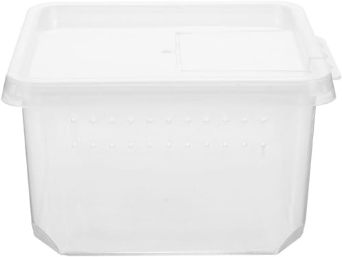 CANIGHT Feed Bin for Insect Transparent Reptile Box with Anti-escape Feature and Plastic Material, Compatible with Tarantulas and Geckos