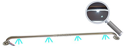 Pasamanos 4 LED blanca acero inoxidable 316, 1060 mm