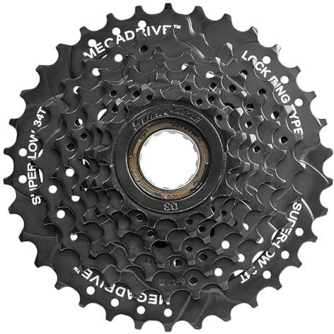SUN RACE Mfm300-7 Speed 14-34t Black Freewheel, Cassette Piñon Para Velocidades Unisex Adulto, Negro, ESTANDAR
