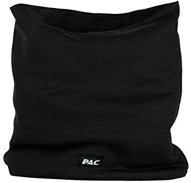 P.A.C. Merino Snood Black Multifunktionstuch - Merino, Merinowolle, Schlauchtuch, Halstuch, Schal, Kopftuch, Unisex, Thermoregulierung