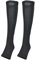 1 paio di calze a compressione, calze mediche con cerniera a metà polpaccio, calze sottili, calze elastiche, punta aperta, supporto per le gambe del ginocchio, unisex(L / XL nero)