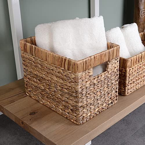 wohnfreuden Cesta Trio de jacinto de agua, 36 x 24 x 26 cm, cesta decorativa