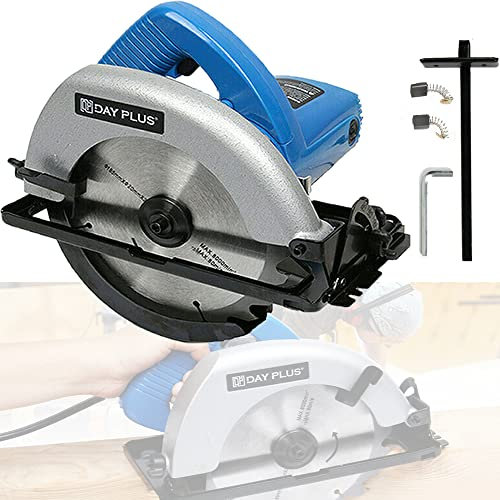 Sierra Circular de Mano 900W, 4700RPM, Corte 55mm (90º), 42mm (45º), 1.8M Cable, Hoja 180mm, Llave Allen, Escala Graduada, para Madera, Metal Delgado, Plástico