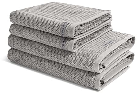 Ross - 4 teiliges Frottier-Set - Selection Bio-Baumwolle (2 X Handtuch 2 X Duschtuch im Set) - 540 g/m2 - Baumwolle - Frottee - saugstark - weich und flauschig - Flanell