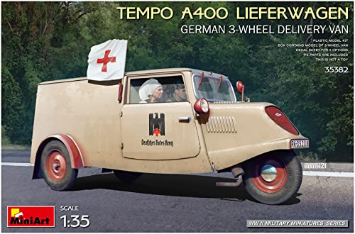 MiniArt MIN35382 1:35-Tempo A400 Lieferwagen 3-Rad Van Modellbausatz unlackiert