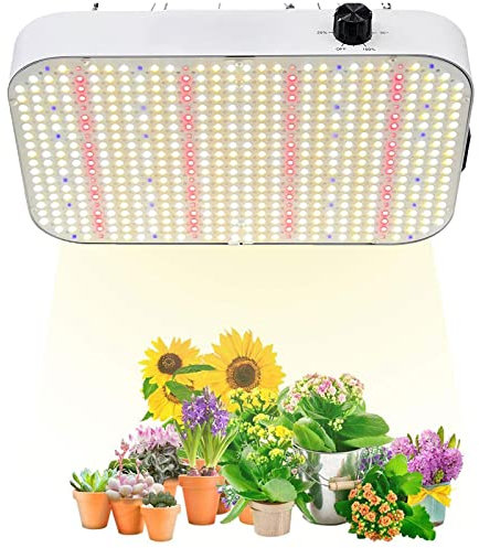 VVLXRIC Lampara para Plantas Interior LED, Utiliza 600 Ledes Luz LED Cultivo Ventilador Incorporado Silencioso, para JardíN De Hierbas/Crecimiento De Suculentas